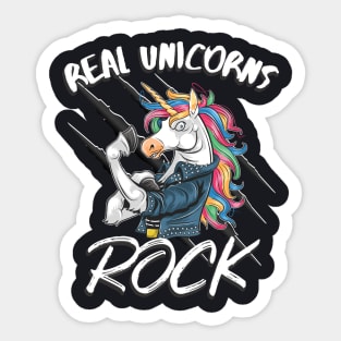 Unicorn Real Unicorns Rock Sticker